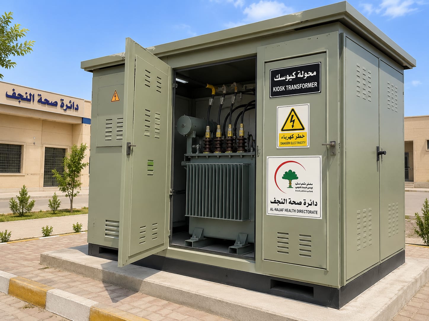 تجهيز محولة كيوسك الى دائرة صحة النجف